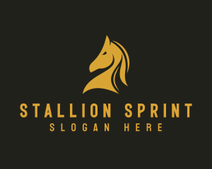 Stallion Horse Racing  logo design