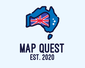 Australian Country Map logo design