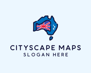 Australian Country Map logo design