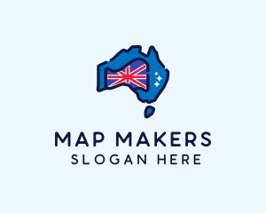 Australian Country Map logo design