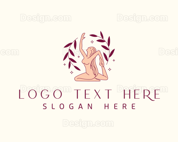 Woman Yoga Meditation Serenity Logo