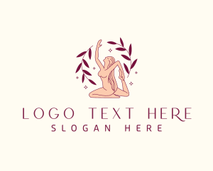 Woman Yoga Meditation Serenity logo