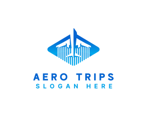 Plane Flight Trip logo design