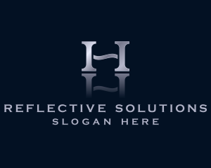 Metallic Reflection Company Letter H logo