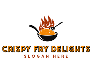 Wok Fire Cooking logo design