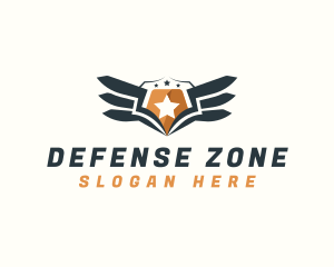 Shield Wings Security logo design