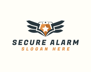 Shield Wings Security logo design