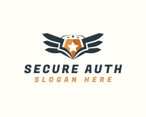 Shield Wings Security logo design