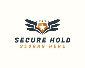 Shield Wings Security logo design