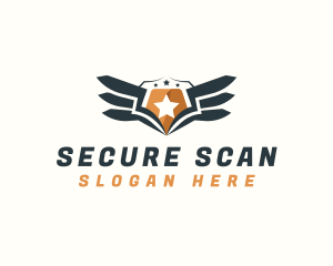 Shield Wings Security logo design