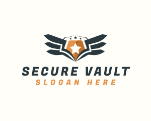 Shield Wings Security logo design