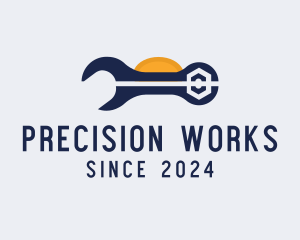 Wrench Repair Tool logo design