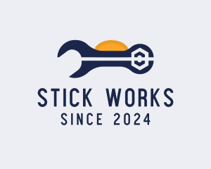 Wrench Repair Tool logo design