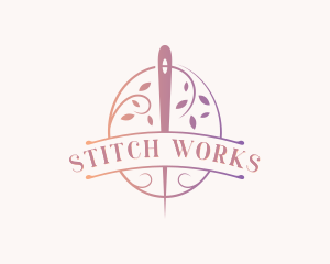 Leaf Wreath Needle Sew logo