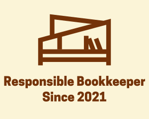 Brown Bookshelf Cabinet logo design