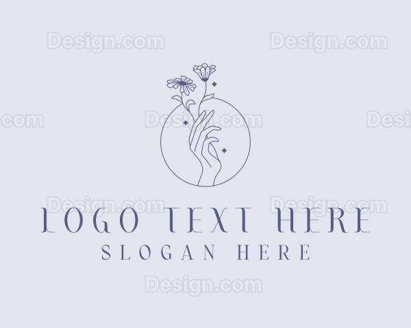 Hand Floral Beauty Logo