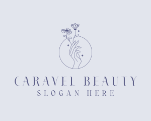 Hand Floral Beauty logo design