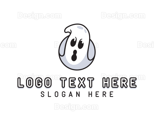 Spooky Ghost Halloween Logo