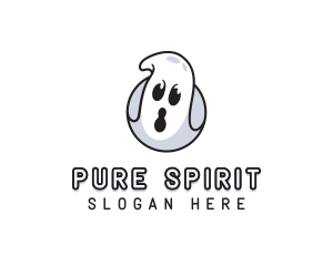 Spooky Ghost Halloween logo design