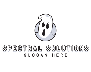 Spooky Ghost Halloween logo design