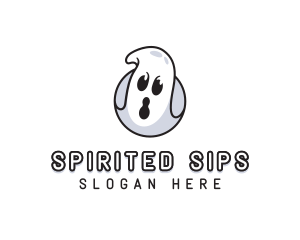 Spooky Ghost Halloween logo design