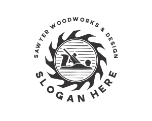 Woodwork Carpentry Tools logo design