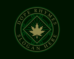 Cannabis Weed Hemp logo design