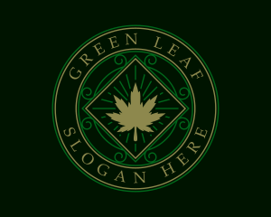 Cannabis Weed Hemp logo design