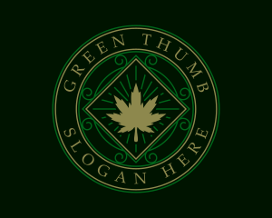 Cannabis Weed Hemp logo design