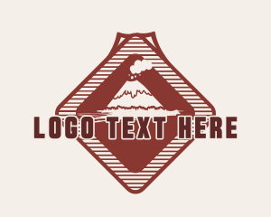 Volcano - Volcano Diamond Badge logo design