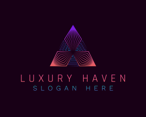 Luxury Architecture Pyramid logo design