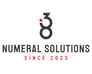 Modern Minimalist Number 38 logo