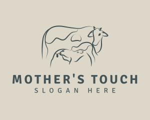 Abstract Mother Cow logo design