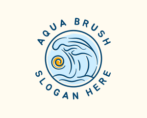 Sea Wave Sun logo design