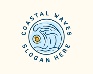 Sea Wave Sun logo design