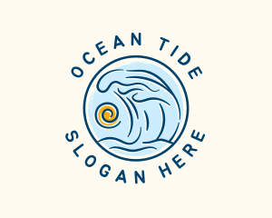 Sea Wave Sun logo design