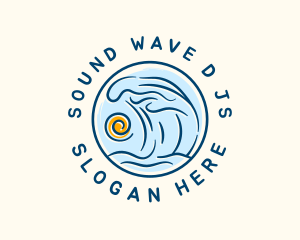 Sea Wave Sun logo design