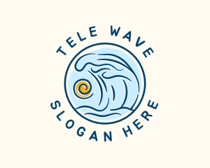 Sea Wave Sun logo design