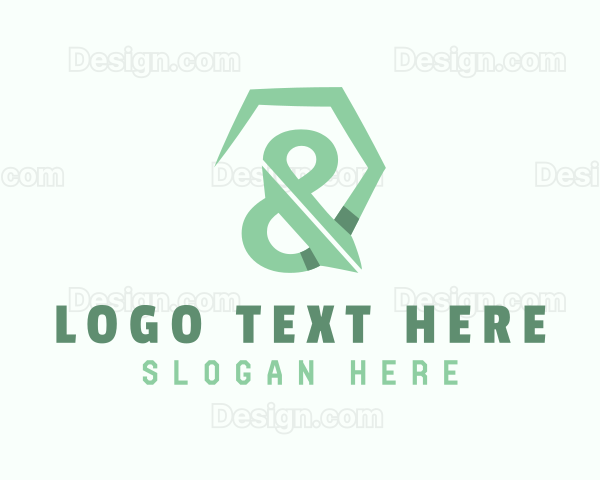 Green Ampersand Type Logo