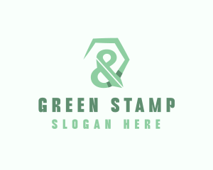 Green Ampersand Type logo design