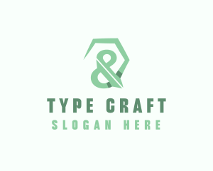 Green Ampersand Type logo design