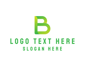 Green Gradient Letter B logo