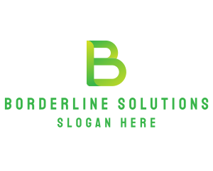 Green Gradient Letter B logo design