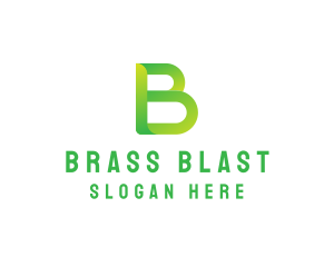 Green Gradient Letter B logo design