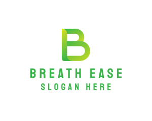 Green Gradient Letter B logo design