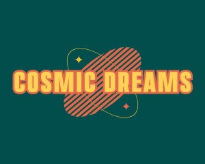 Retro Cosmic Star logo design