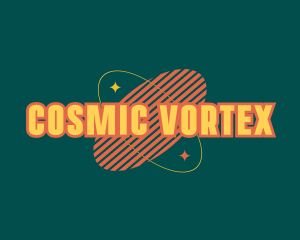 Retro Cosmic Star logo design