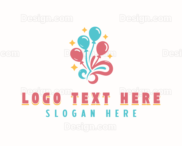 Birthday Party Balloons Logo