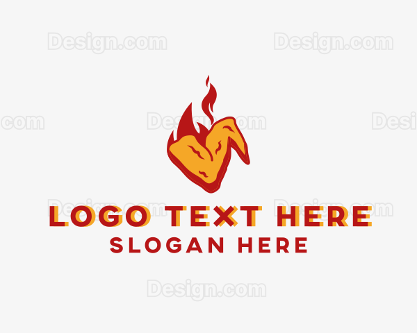 Spicy Hot Chicken Wings Logo