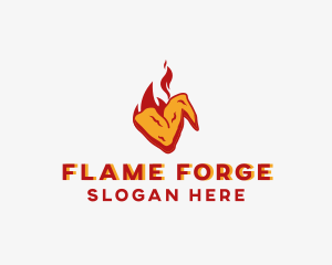 Spicy Hot Chicken Wings logo design